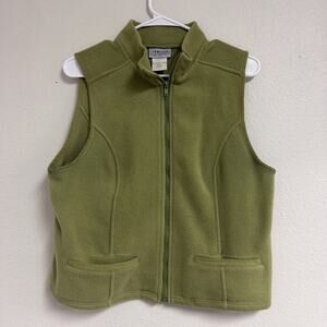 Jantzen Fleece Petite M Green Vest Womens
